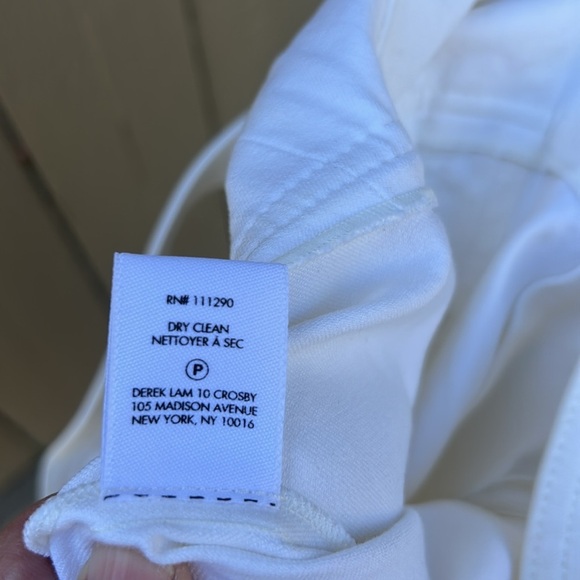 Derek Lam 10 Cosby White Denim Mini Dress Bodycon Sleeveless Spring Summer Sz 4 - Picture 5 of 7